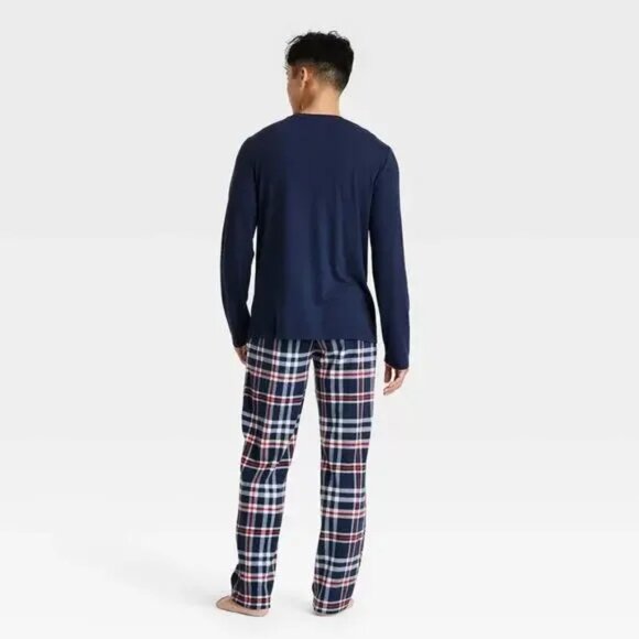 NEW Men's Microfleece Pajama Set - Goodfellow & Co™ Blue XL - Picture 2 of 5